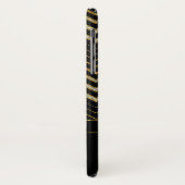 金ゴールドモノグラムのとダイヤモンド Case-Mate iPhoneケース (裏面/左)