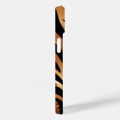 金ゴールドモノグラムのアガテタイガーレオパードグリッター Case-Mate iPhoneケース (裏面 / 右)