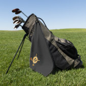 金ゴールドモノグラムのゴルフボール及びクラブ ゴルフタオル (グリーン)