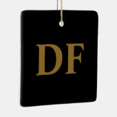 金ゴールドモノグラムのセラミックオーナメント セラミックオーナメント (右)