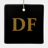 金ゴールドモノグラムのセラミックオーナメント セラミックオーナメント (裏面)