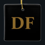 金ゴールドモノグラムのセラミックオーナメント セラミックオーナメント<br><div class="desc">金ゴールドモノグラムのセラミックオーナメント</div>