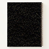 金ゴールドモノグラムのノート(小さな金ゴールド星) ノートブック (裏面)