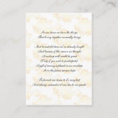 金ゴールドモノグラムの井戸のカード エンクロージャーカード (裏面)