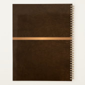 金ゴールドモノグラムの名エレガントパーソナライズされた名 プランナー手帳 (裏面)