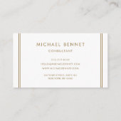 金ゴールドモノグラムの金属箔コンサルタント 名刺 (裏面)