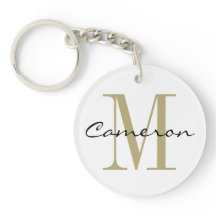 金ゴールドモノグラムイニシャルおよびネームパーソナライズされたギフト