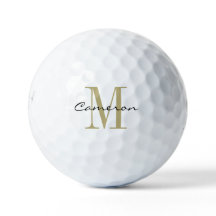 金ゴールドモノグラムイニシャルおよびネームパーソナライズされたギフト