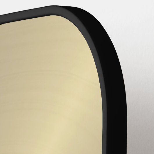 金ゴールドモノグラムイニシャルと名前パーソナライズされた金ゴールド ピックルボールラケット (左詳細)