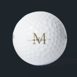 金ゴールドモノグラムイニシャルスクリプト名パーソナライズされた ゴルフボール<br><div class="desc">金ゴールドモノグラムイニシャルスクリプト名パーソナライズされたゴルフボール</div>