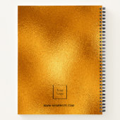 金ゴールドモノグラムイニシャル業 ノートブック (裏面)