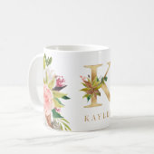 金ゴールドモノグラムウォーターフローラ植物学 コーヒーマグカップ (正面左)