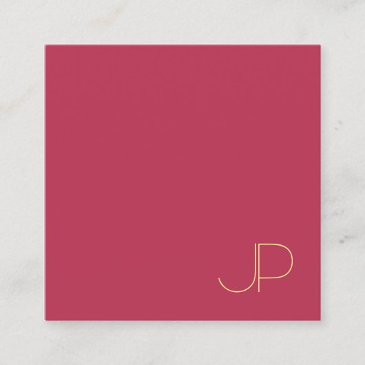 金ゴールドモノグラムクリエイティブデザインモダンテンプレート スクエア名刺 (正面)