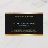 金ゴールドモノグラムグラモールプレーンモダンラグジュアリーパーフェクト 名刺 (裏面)