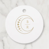 金ゴールドモノグラムシナ結婚式の引き出物ラベル フェイバータグ (正面)