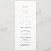 金ゴールドモノグラムシナ結婚式 プログラム (正面)