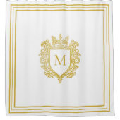 金ゴールドモノグラムシャワーカーテン シャワーカーテン (正面)