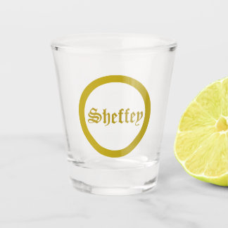 金ゴールドモノグラムショットガラス ショットグラス