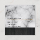 金ゴールドモノグラムスクエアマーブル スクエア名刺 (裏面)