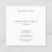 金ゴールドモノグラムデザイントレンディーモダンテンプレート スクエア名刺 (裏面)