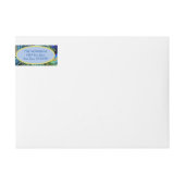 金ゴールドモノグラムピーコック羽毛ラップラのまわりにベル ラップアラウンドラベル (正面)