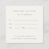 金ゴールドモノグラムフローラクラウンクレストギフト証明書 スクエア名刺 (裏面)