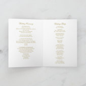 金ゴールドモノグラム伝統的カトリック結婚式 プログラム (内部)