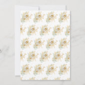 金ゴールドモノグラム名イニシャル結婚式日付の保存 セーブザデート (裏面)