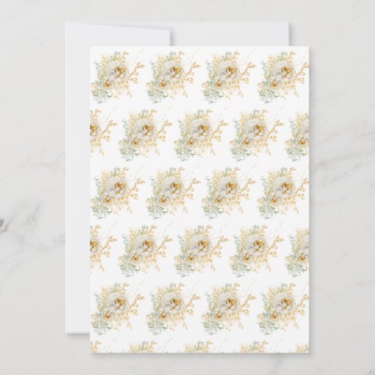 金ゴールドモノグラム名イニシャル結婚式日付の保存 セーブザデート (裏面)