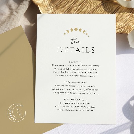 金ゴールドモノグラム天結婚星 エンクロージャーカード