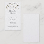 金ゴールドモノグラム書道台本名刺 名刺 (正面/裏面)