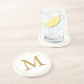 金ゴールドモノグラム コースター (側面)