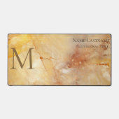 金ゴールドモノグラム デスクマット (正面)