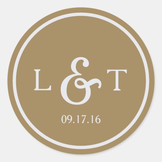 金ゴールドモノグラム ラウンドシール (正面)