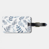 金ゴールドモノグラムAzureブルーボ葉タン結婚ズ ラゲッジタグ (裏面横)