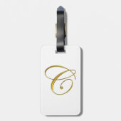 金ゴールドモノグラムCラゲッジタグ ラゲッジタグ (裏面縦)