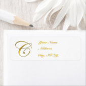 金ゴールドモノグラムC住所 シール (インサイチュ)