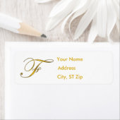 金ゴールドモノグラムF住所 シール (インサイチュ)