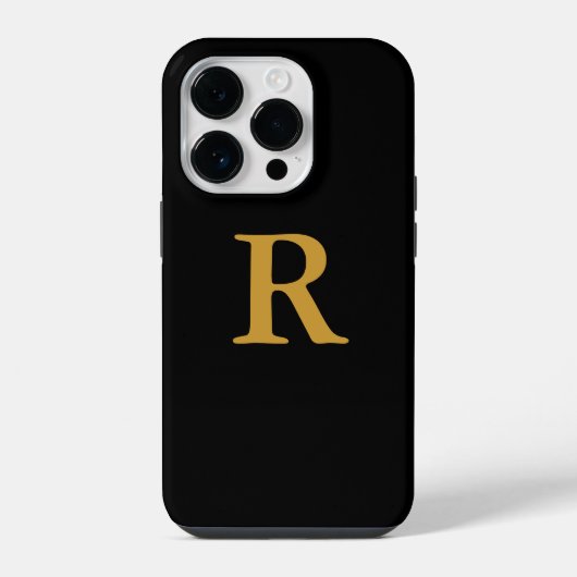 金ゴールドモノグラムiPhone / iPadケース iPhoneケース (裏面)