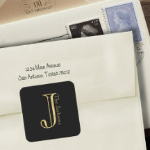 金ゴールドモノグラムJと任意の色の名前