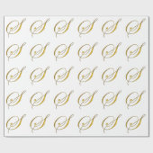 金ゴールドモノグラムS ラッピングペーパー (フラット)