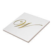 金ゴールドモノグラムW タイル (側面)