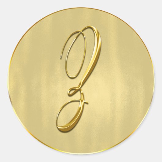 金ゴールドモノグラムZシール ラウンドシール (正面)