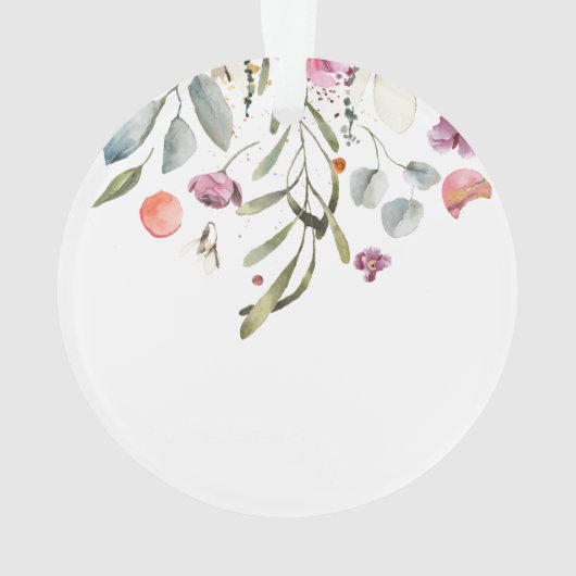 金ゴールドモノグラ結婚ム文字パーソナライズされた オーナメント (裏面)