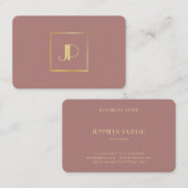 金ゴールドモモダンノグラエレガントムプロフェッショナルテンプレート 名刺 (正面/裏面)