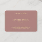 金ゴールドモモダンノグラエレガントムプロフェッショナルテンプレート 名刺 (裏面)