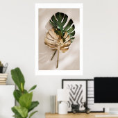 金ゴールドモンステラNO1ポスター ポスター (ホームオフィス)