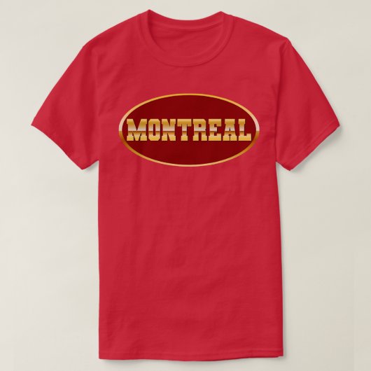 金ゴールドモントリオール Tシャツ (デザイン正面)