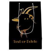 金ゴールドヤギオンブラック ミディアムペーパーバッグ (裏面)