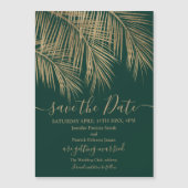 金ゴールドヤシの木の葉の熱帯の緑の日付を保存 (正面)